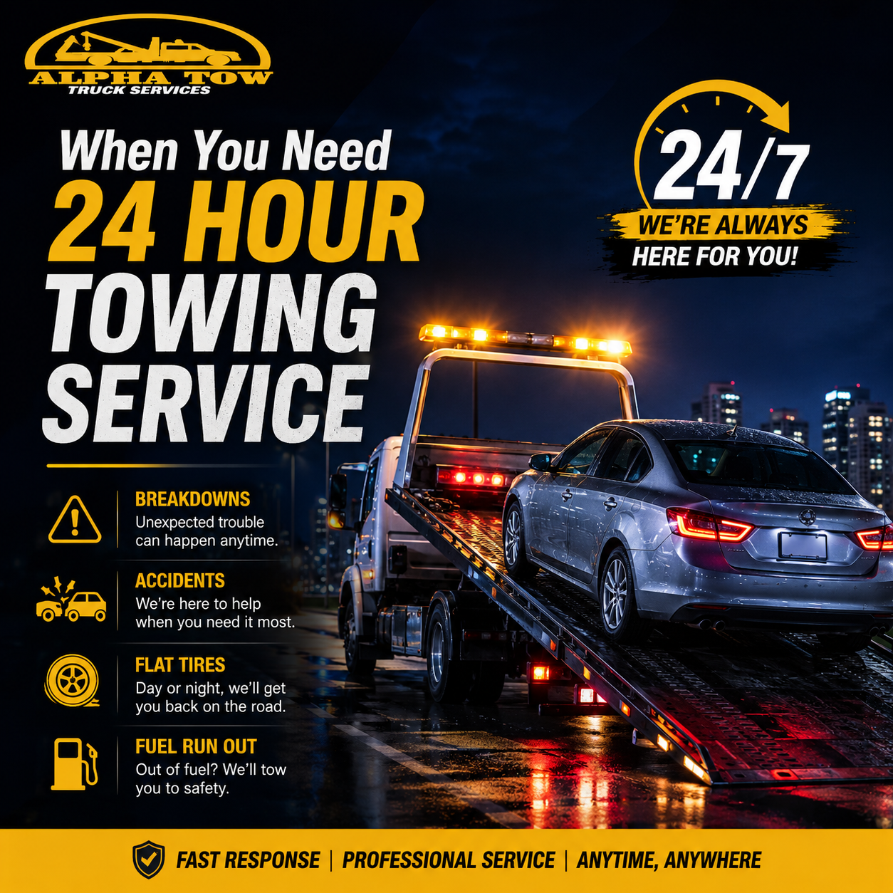 when you need 24 hour towing service