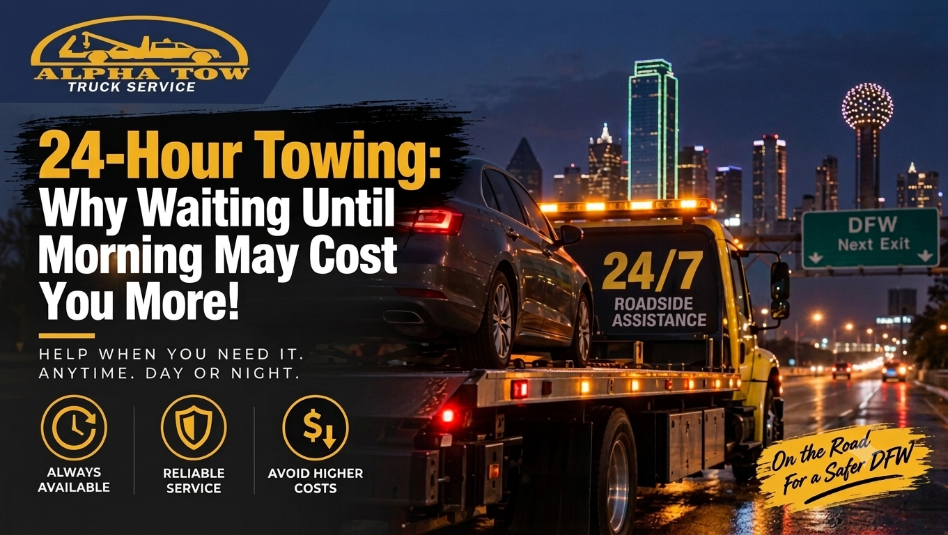 Why 24-Hour Towing Can Cost Less Than Waiting Until Morning
