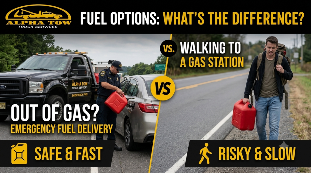 Out of Gas? Emergency Fuel Delivery vs Walking to a Gas Station