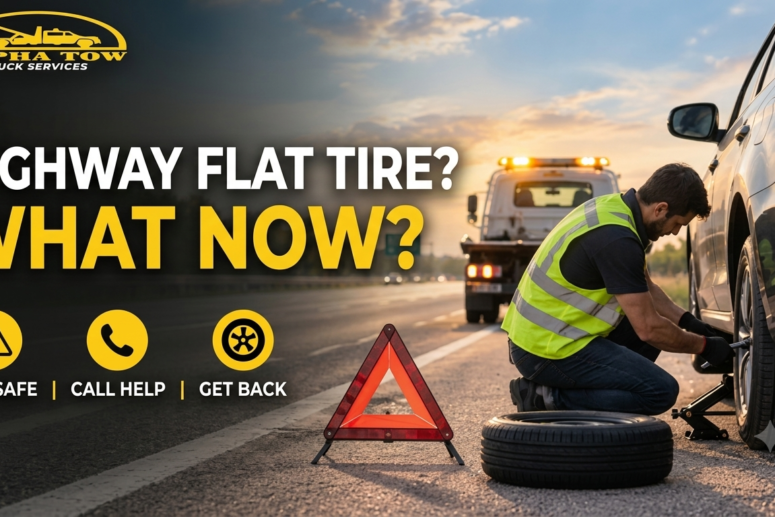 flat tire on the highway